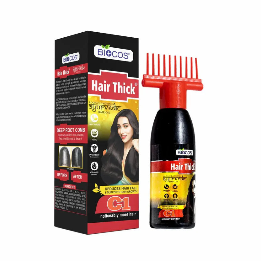 Hair Thick Ayurvedic Hair Oil Anti-Hair Fall & Growth With Moringa To Control Dandruff