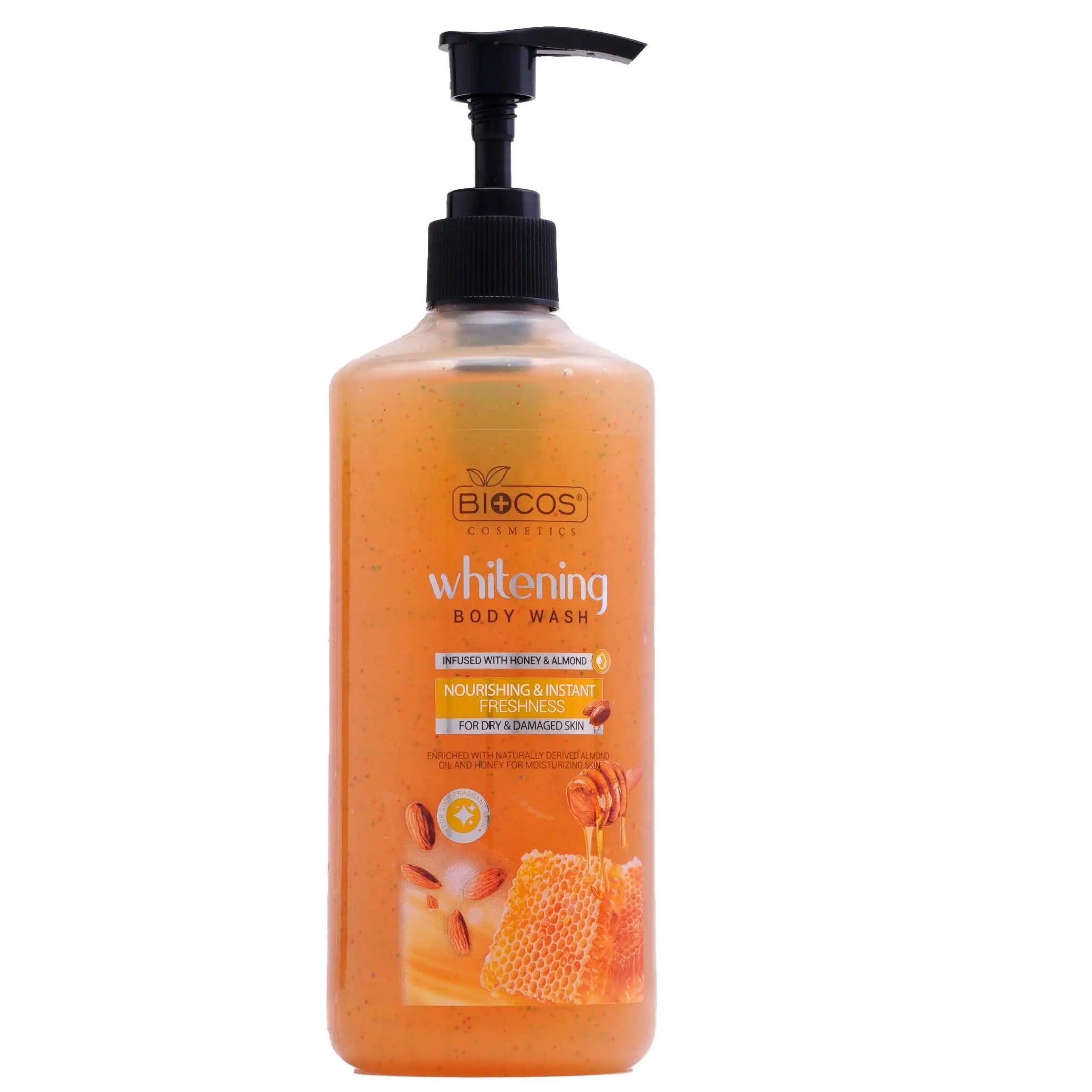 Honey Almond Whitening Body Wash With Hyaluronic Acid For Glowing Skin