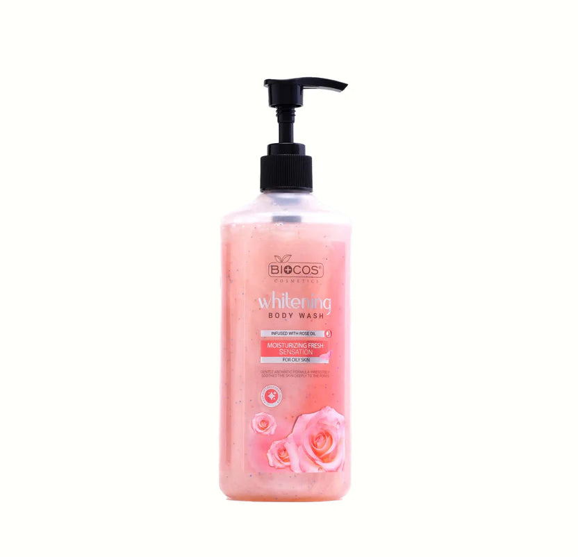 Rose Extract Whitening Body Wash With Glycerin Nourishes & Refreshes Skin