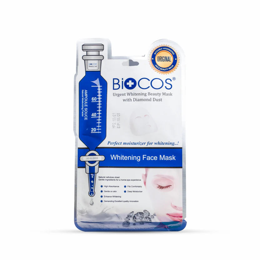 Beauty Mask Face Sheet Brightens Moisturises & Cleanses Skin With Green Tea & Diamond Dust Removes Dead Skin Cells for Fresh Radiant Skin