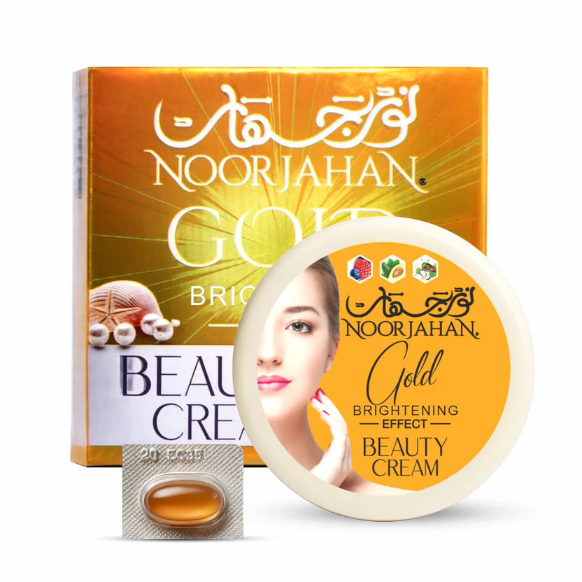 Noor Jahan Gold Cream Lightens Dark Circles Reduces Wrinkles & Freckles Brightens Skin