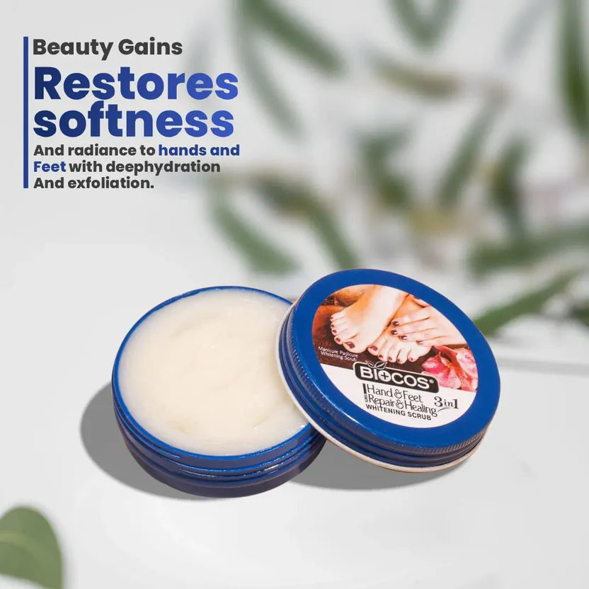 Hand & Feet Scrub With Vitamin E Olive Oil & Jojoba Oil Deeply Hydrates Removes Dry Skin Treats Cracked Heels Exfoliates & Moisturize