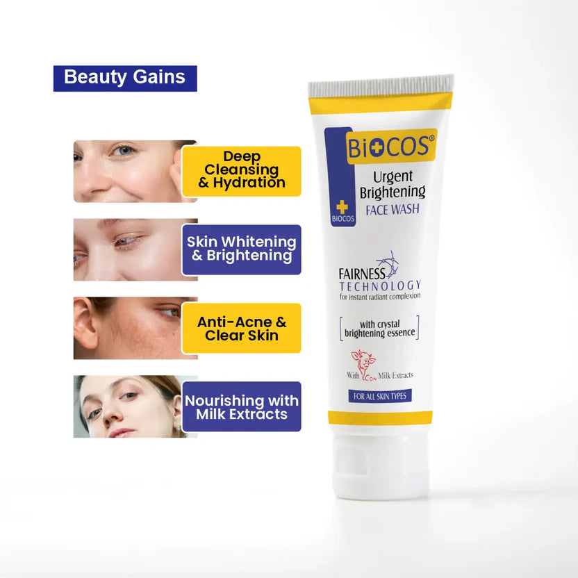 Whitening Face Wash With Milk Extracts & Vitamin E Deep Cleansing Hydrating Formula For Radiant Glowing Skin