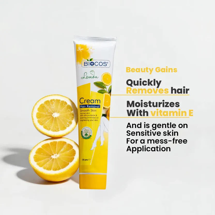 Lemon Hair Removal Cream With Vitamin E Moisturising Formula