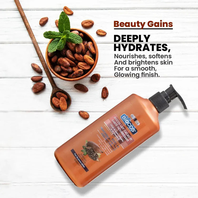 Shea Butter Body Lotion For Dry Skin Moisturising Cocoa Butter Vitamin E & Natural Hydration Non-Greasy