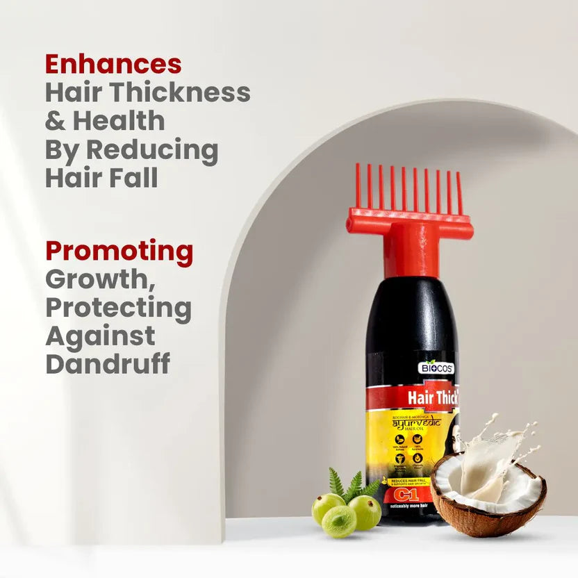 Hair Thick Ayurvedic Hair Oil Anti-Hair Fall & Growth With Moringa To Control Dandruff