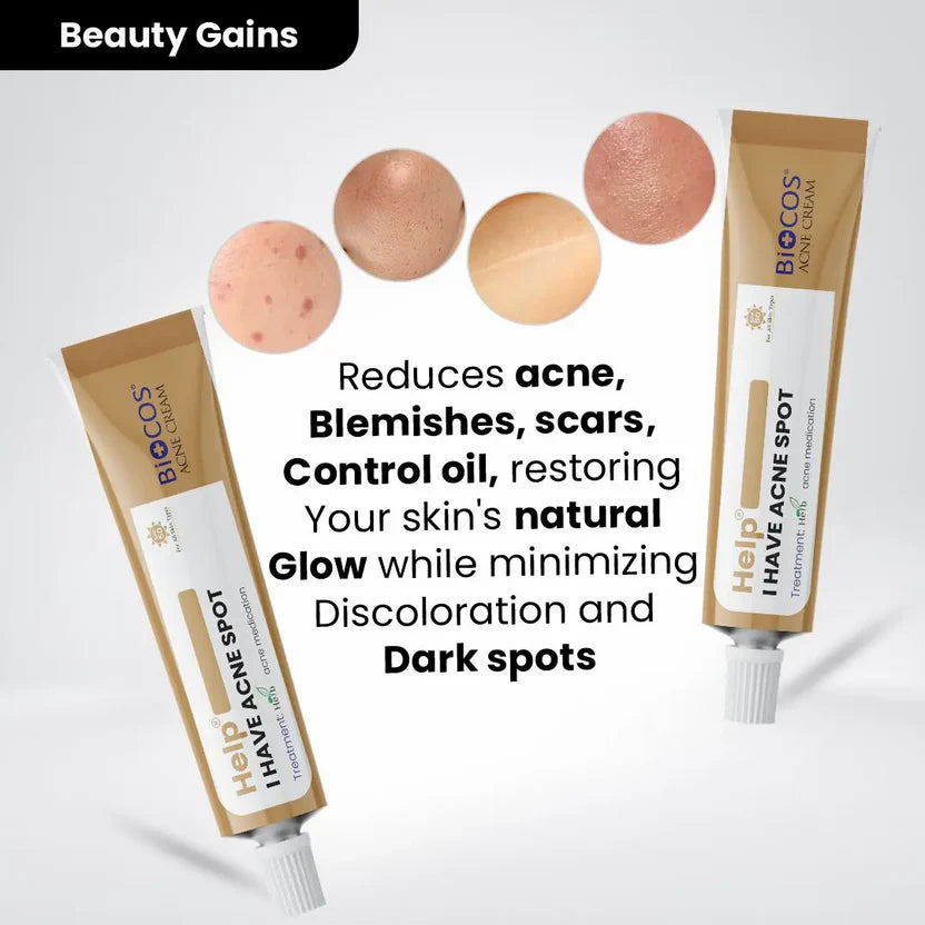 Anti Acne Cream Ffor Blemishes Scars & Breakouts Hydrating Formula With Aloe Vera & Neem Anti-Inflammatory