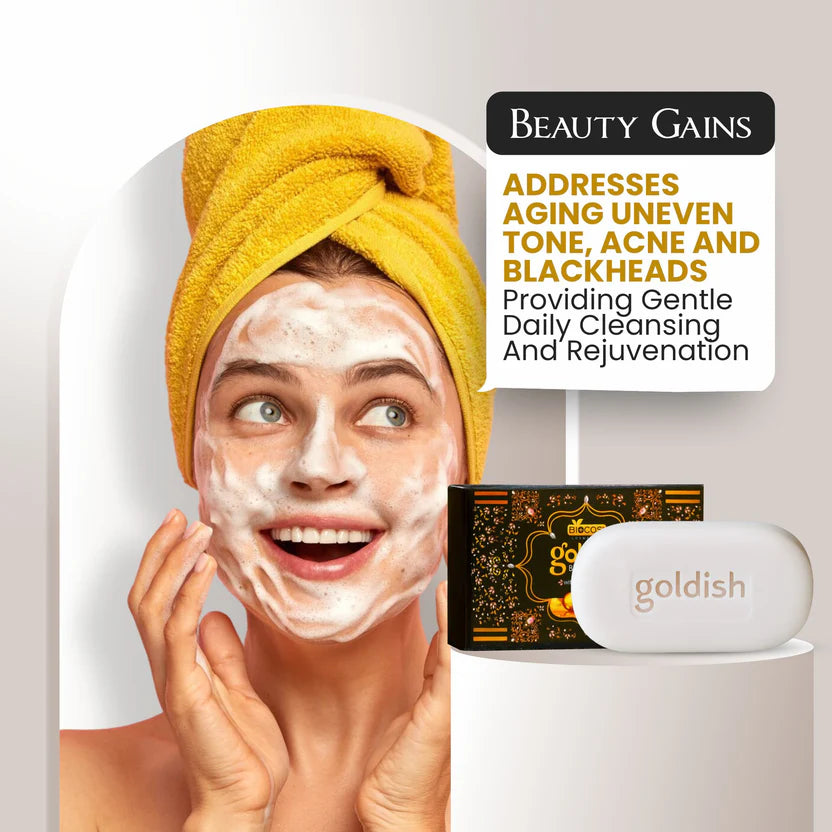 Goldish Beauty Soap With Papaya Extract & Glutathione