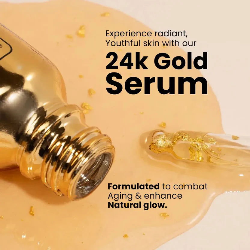 24K Gold Serum Anti-Aging & Whitening With Argan Oils Reduces Wrinkles & Prevents Premature Aging