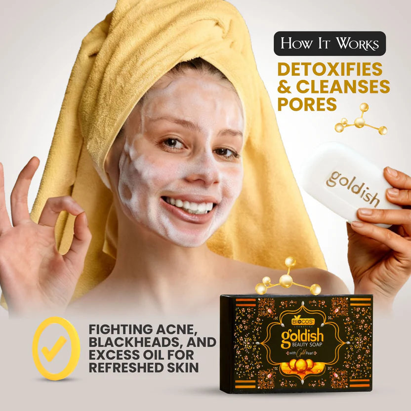 Goldish Beauty Soap With Papaya Extract & Glutathione