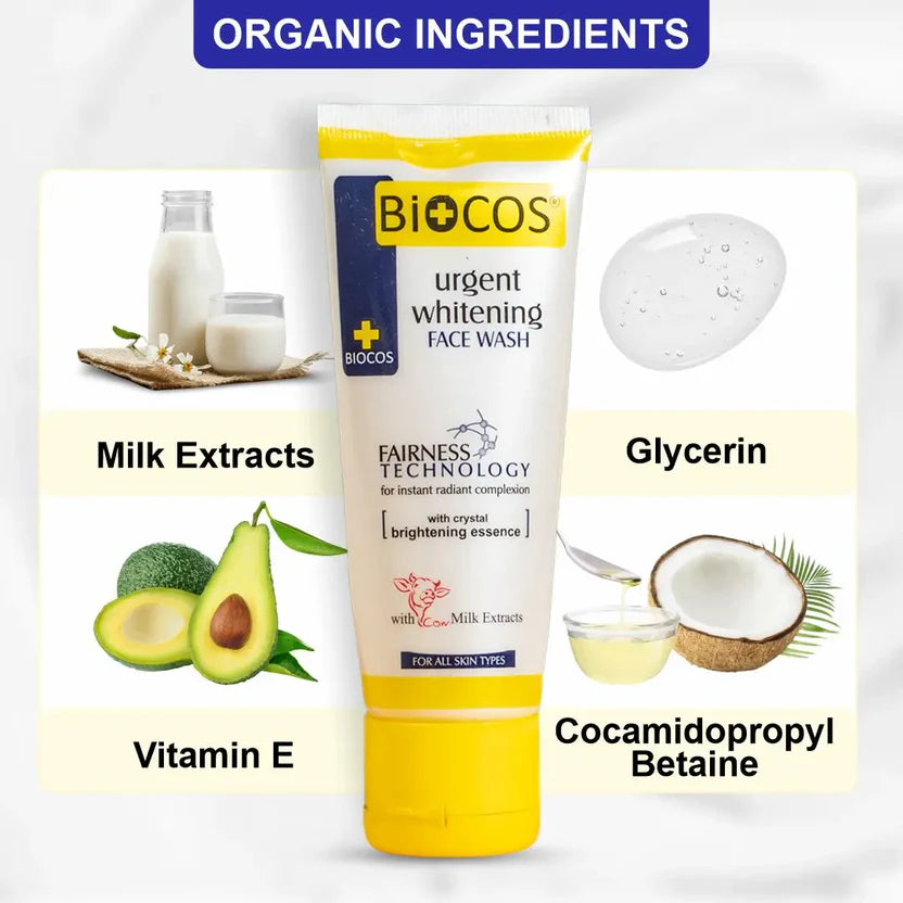 Whitening Face Wash With Milk Extracts & Vitamin E Deep Cleansing Hydrating Formula For Radiant Glowing Skin