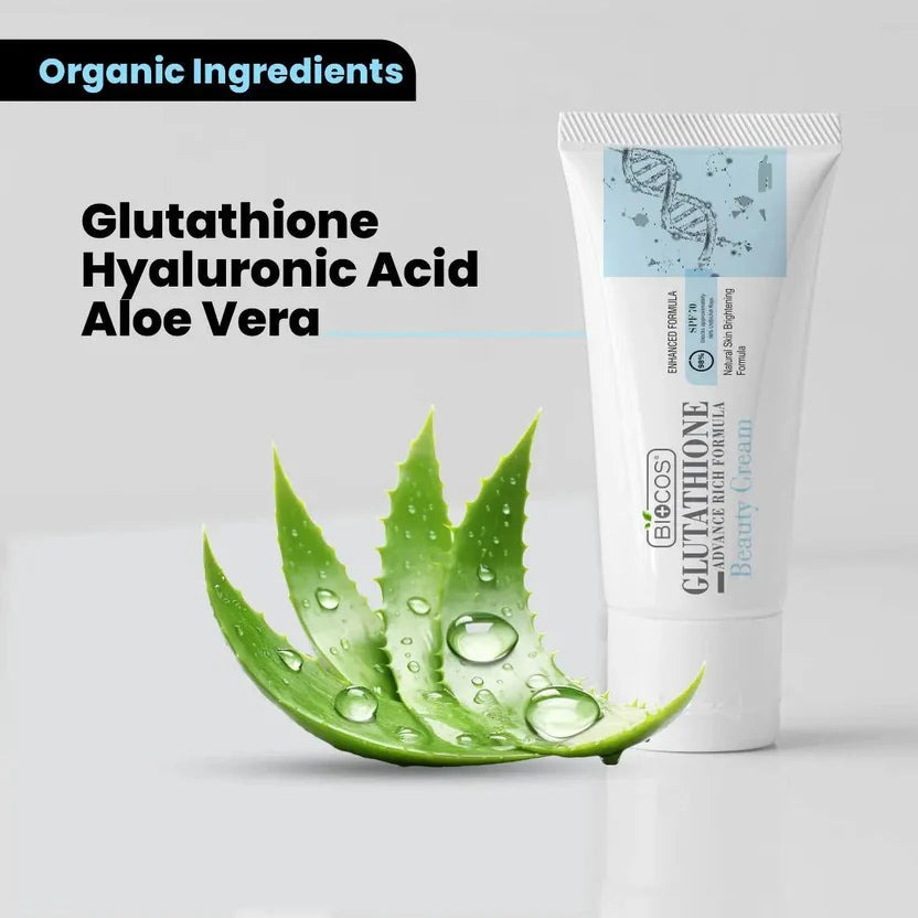 Glutathione Beauty Face Cream Brighten Skin With Aloe Vera & Hyaluronic Acid