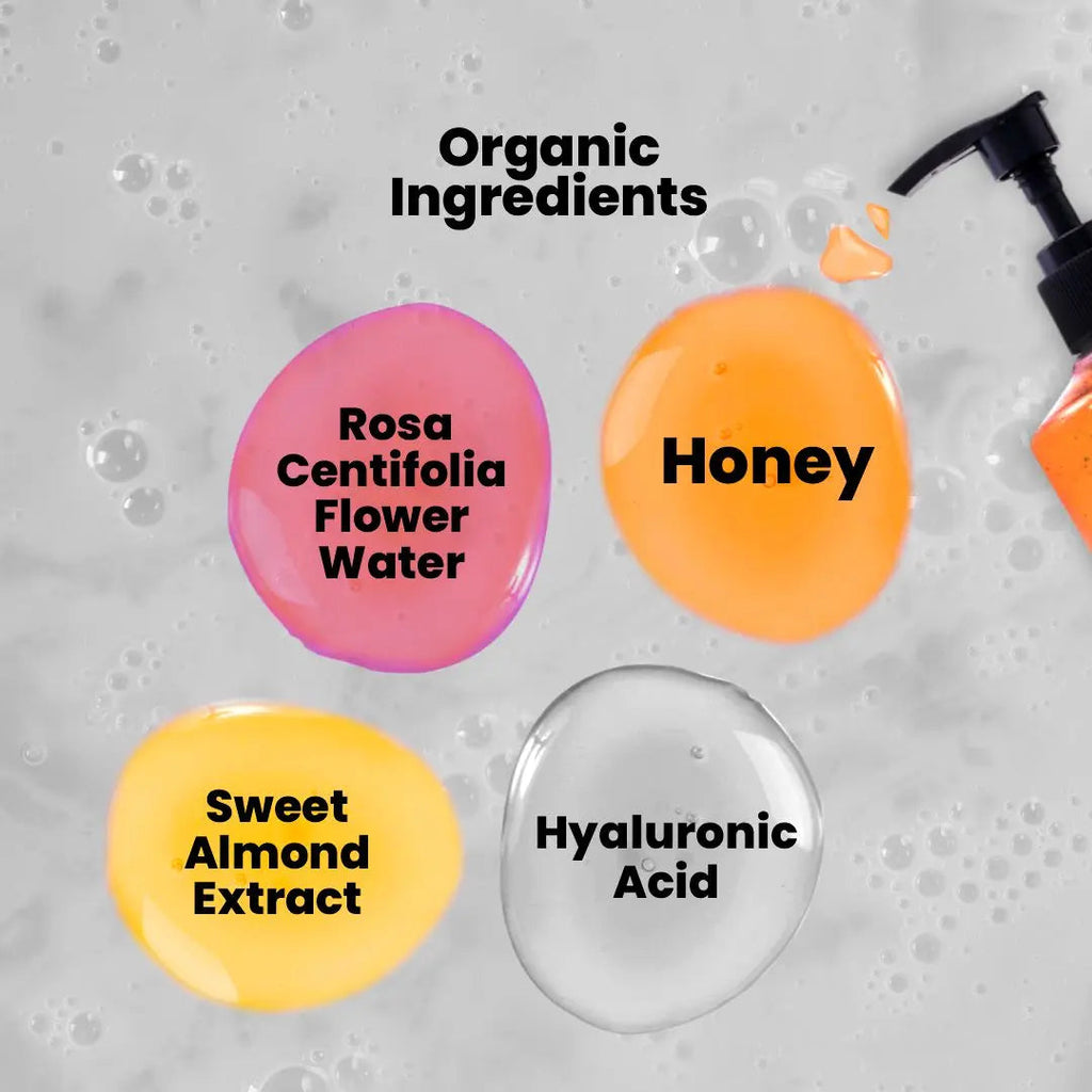 Honey Almond Whitening Body Wash With Hyaluronic Acid For Glowing Skin