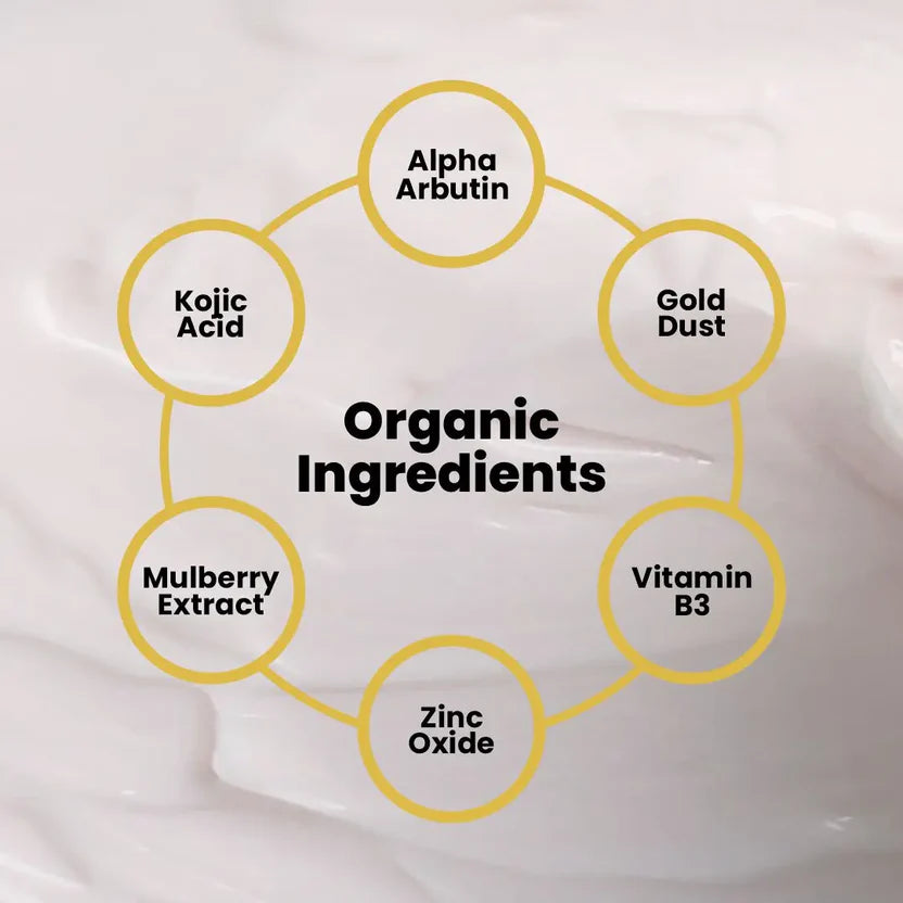 Bio Gold Beauty Cream 4in1 Brightening & Anti-Aging With Arbutin & Kojic Acid Reduces Wrinkles & Fine Lines