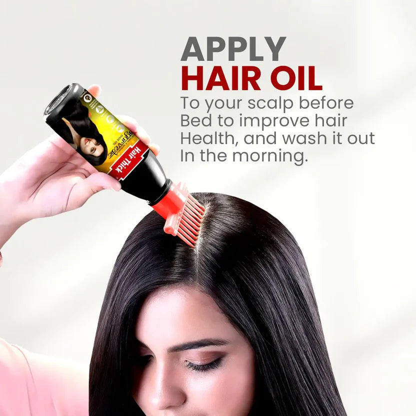 Hair Thick Ayurvedic Hair Oil Anti-Hair Fall & Growth With Moringa To Control Dandruff