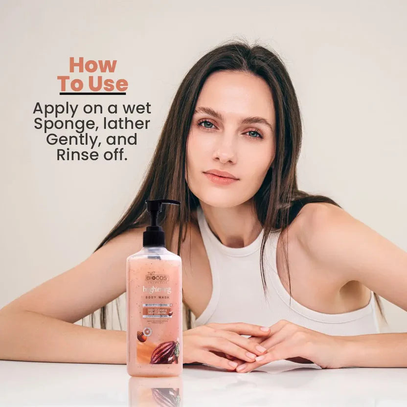 Almond Cocoa Butter Whitening Body Wash With Shea Butter Nourishes Rough & Dry Skin