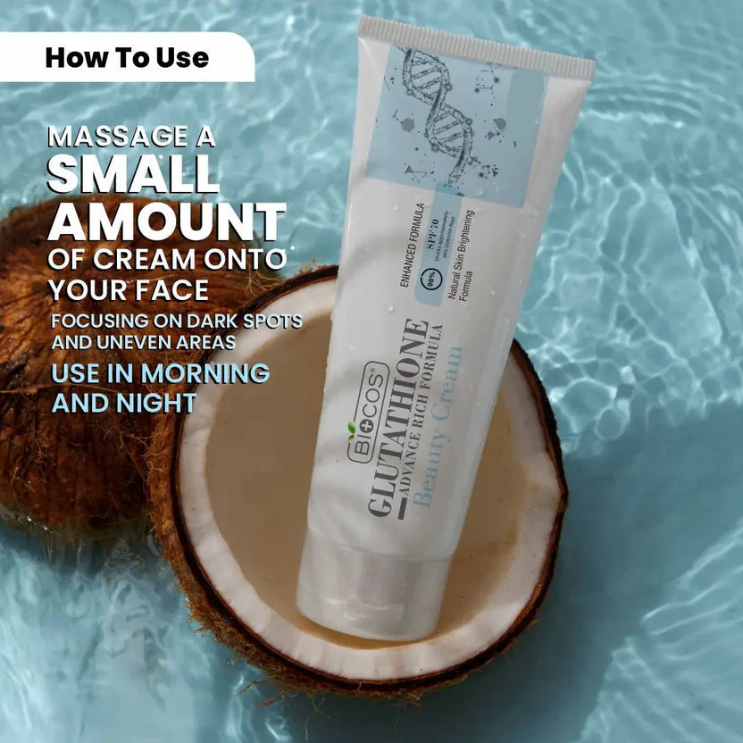 Glutathione Beauty Face Cream Brighten Skin With Aloe Vera & Hyaluronic Acid