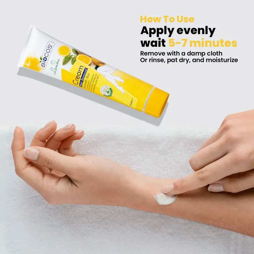 Lemon Hair Removal Cream With Vitamin E Moisturising Formula