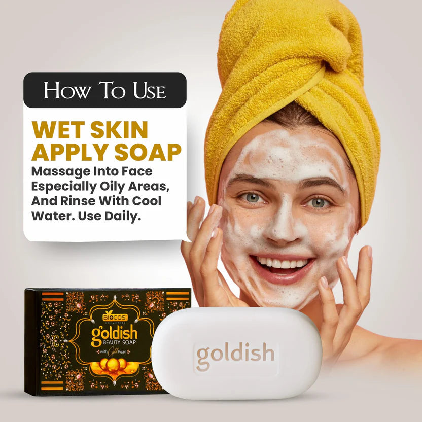 Goldish Beauty Soap With Papaya Extract & Glutathione