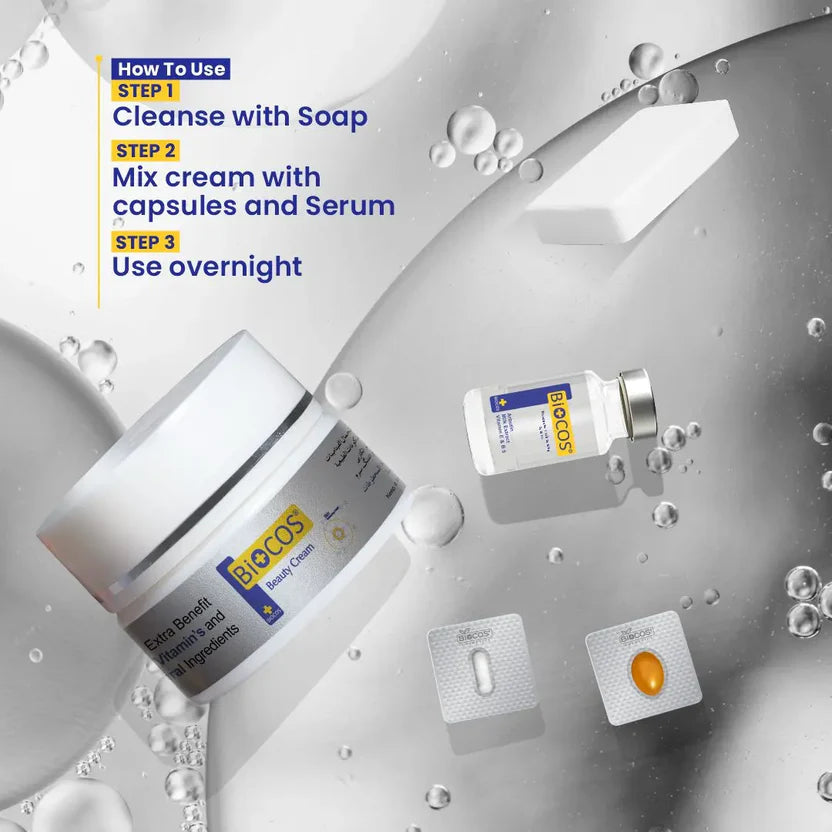 5-in-1 Face Beauty Cream Serum Soap Anti-Aging Brightening With Arbutin Vitamin Kojic Acid & Glutathione