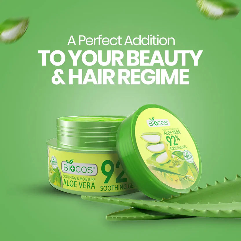 Aloe Vera Soothing Gel Hydrates & Calms Irritated Skin Instant Holiday Summer Sunburn Relief