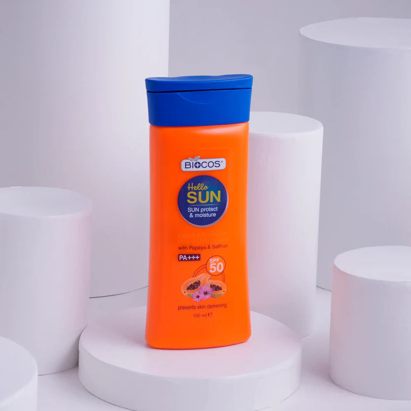 Sunscreen Lotion SPF 50 Ultra Hydration With Hyaluronic Acid Papaya & Saffron Natural Radiance Water Resistant
