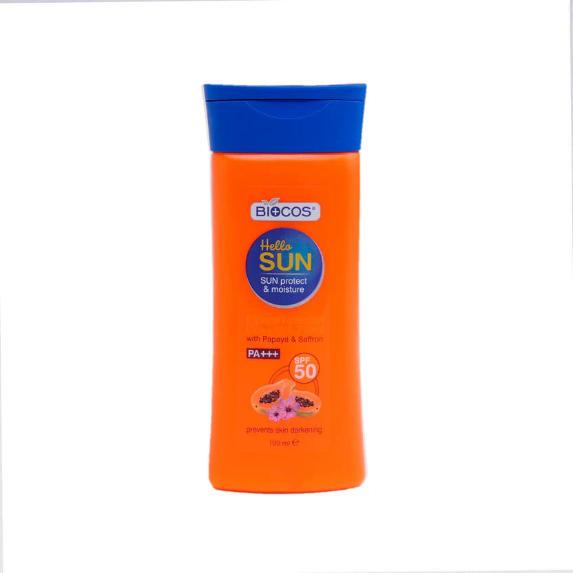 Sunscreen Lotion SPF 50 Ultra Hydration With Hyaluronic Acid Papaya & Saffron Natural Radiance Water Resistant