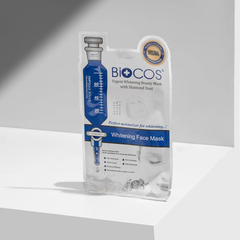 Beauty Mask Face Sheet Brightens Moisturises & Cleanses Skin With Green Tea & Diamond Dust Removes Dead Skin Cells for Fresh Radiant Skin