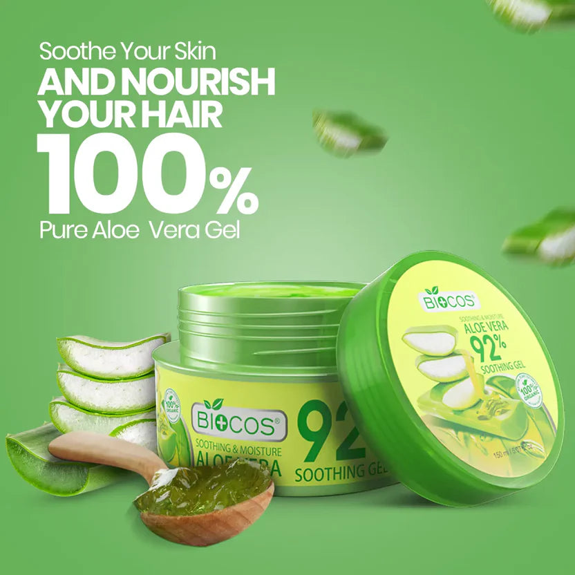 Aloe Vera Soothing Gel Hydrates & Calms Irritated Skin Instant Holiday Summer Sunburn Relief