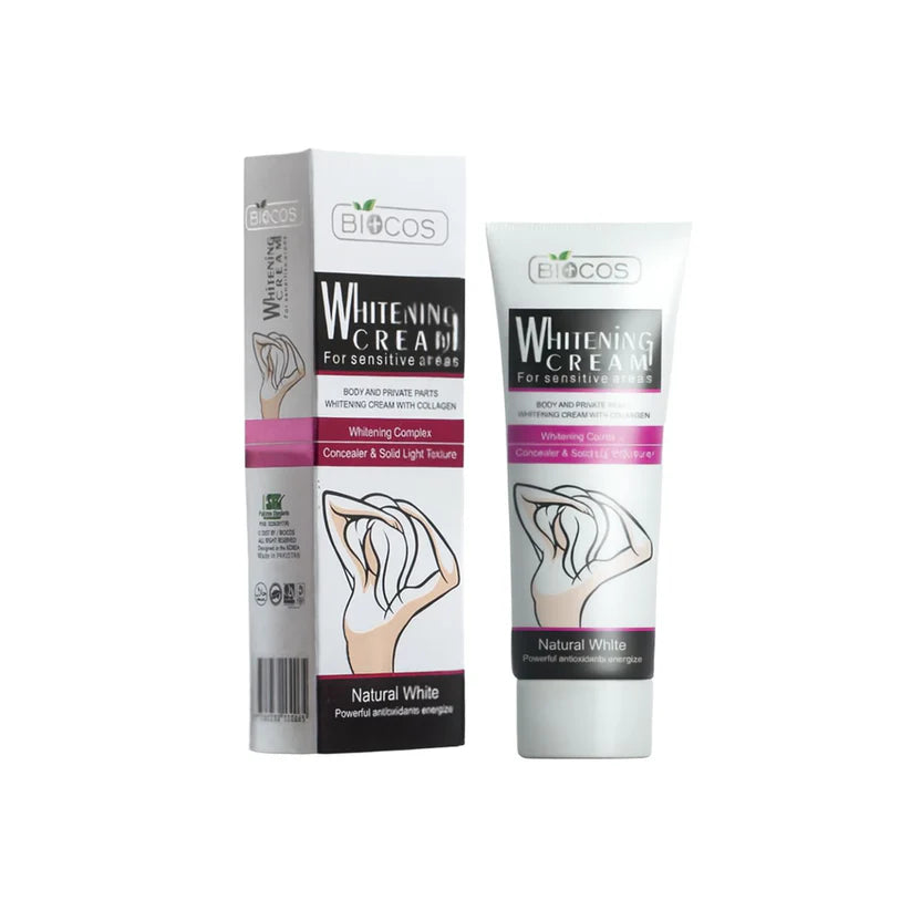 Whitening Cream For Sensitive Areas Brightening & Hydrating Formula With Collagen Fades Dark Spots