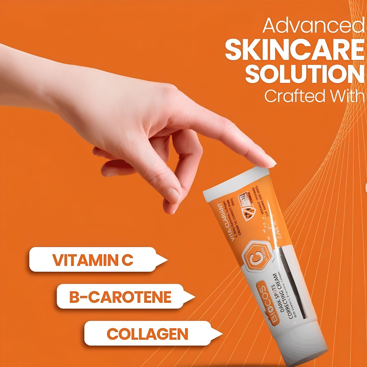 BIOCOS Dark Spots Correcting Cream - Vitamin C, B-Carotene and Collagen ingredients