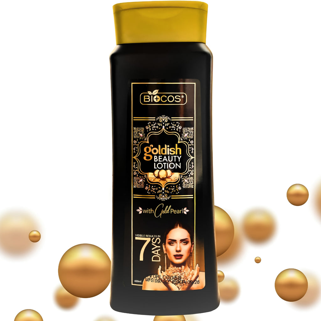 BIOCOS Goldish Beauty Lotion with Gold Pearl 400ml – Visible results in 7 days