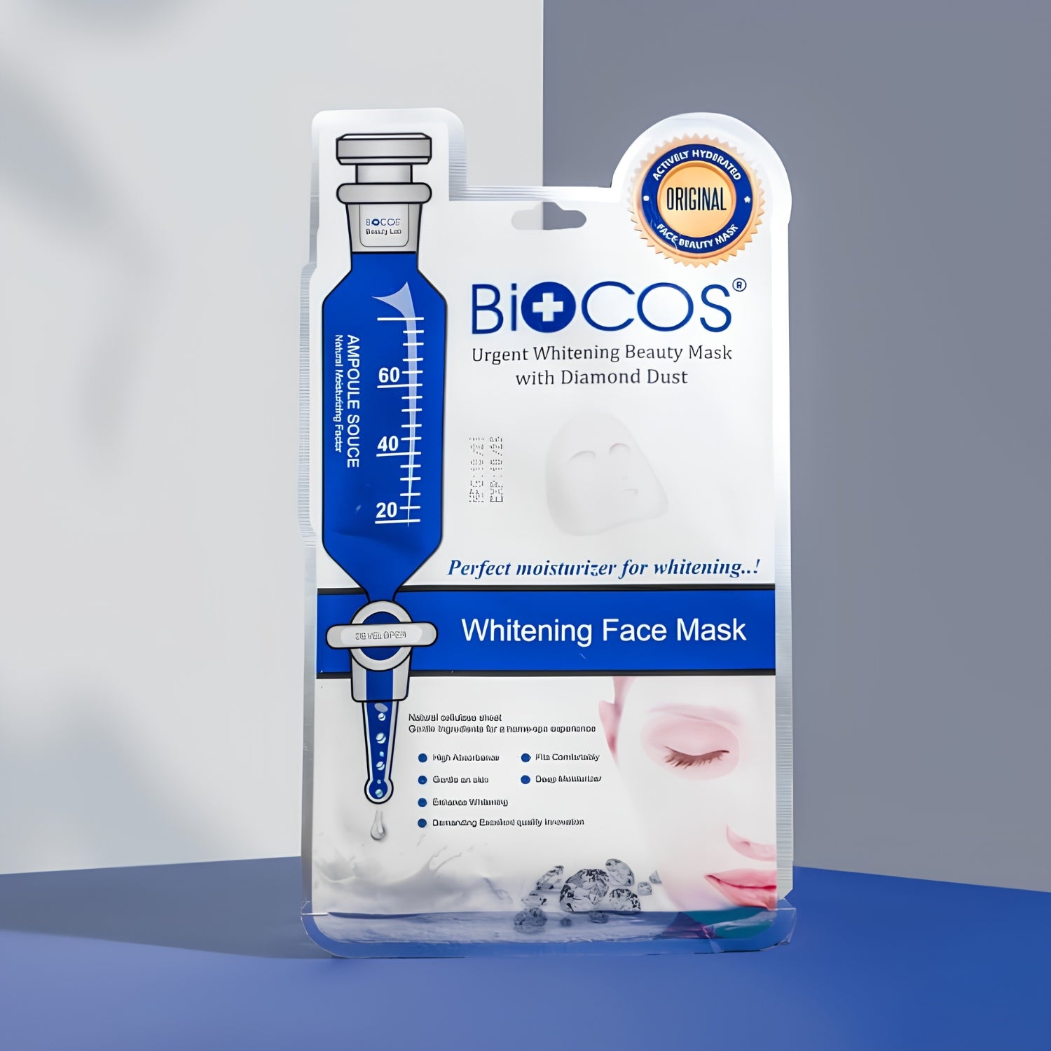 BIOCOS 24K Gold Facial Mask Bubble Face Sheet Mask With Double Serum (Pack of 3)