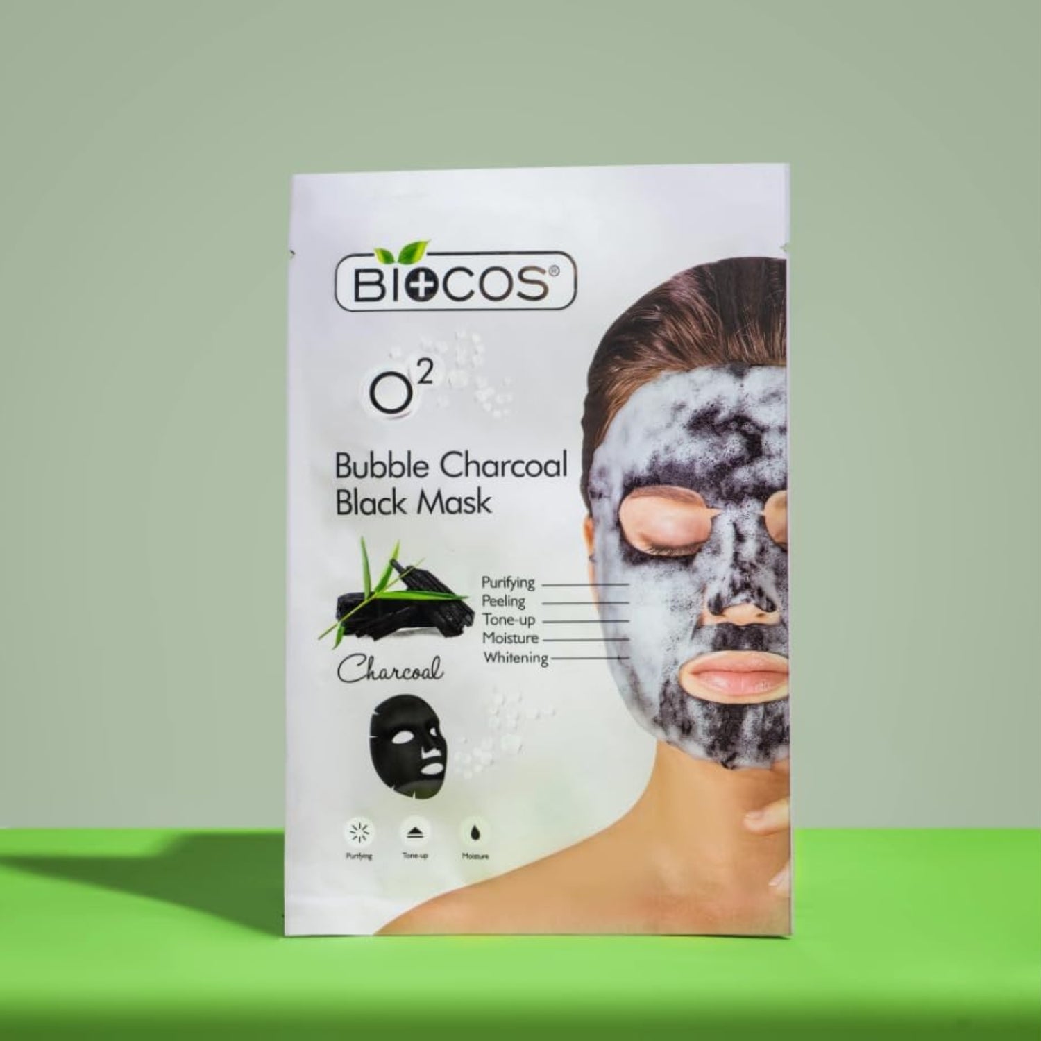 BIOCOS 24K Gold Facial Mask Bubble Face Sheet Mask With Double Serum (Pack of 3)
