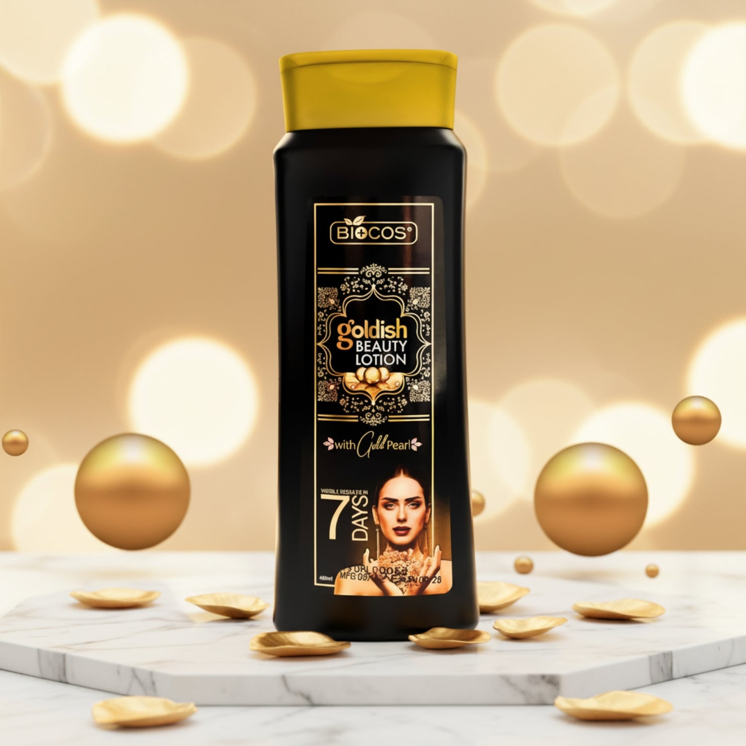 BIOCOS Goldish Beauty Lotion with Gold Pearl 400ml – Visible results in 7 days