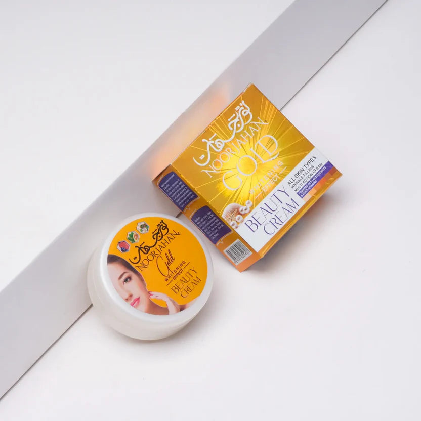 Noor Jahan Gold Cream Lightens Dark Circles Reduces Wrinkles & Freckles Brightens Skin