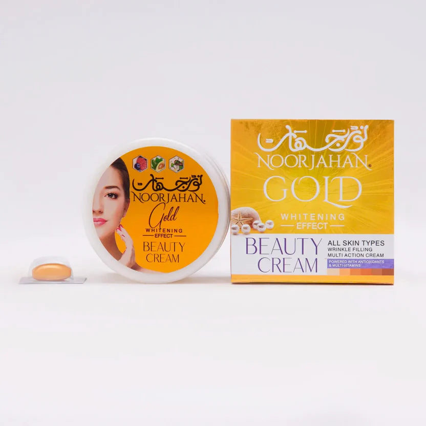 Noor Jahan Gold Cream Lightens Dark Circles Reduces Wrinkles & Freckles Brightens Skin