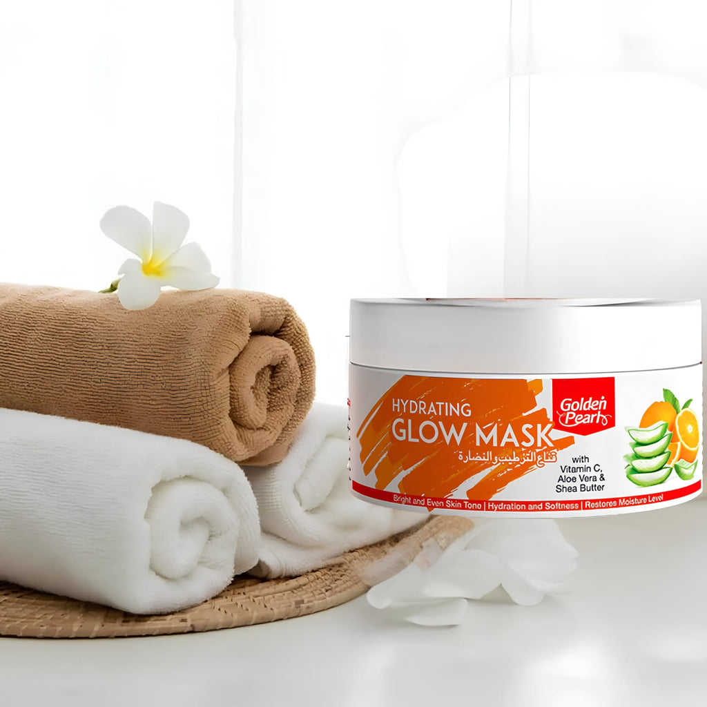 Golden Pearl Hydrating Glow Mask with Vitamin C, Aloe Vera & Shea Butter